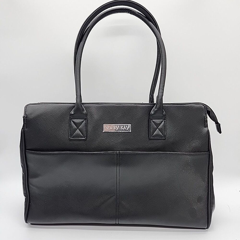 Mary Kay Black Purse Starter Kit Consultant Travel Tote Laptop Zippered Bag Case